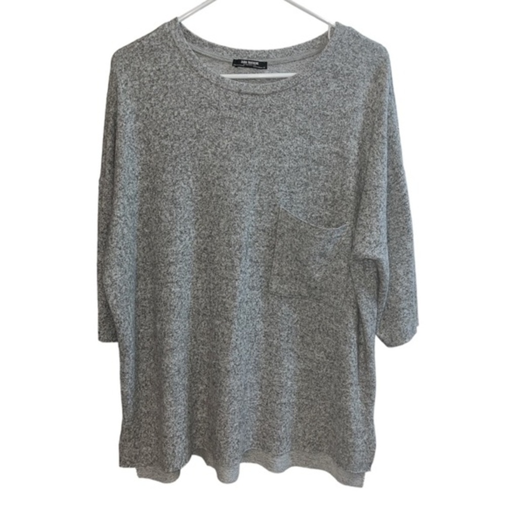 Zara gray oversized short sleeve sweater medium
